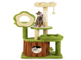 40" Jungle Theme Cat Tree - Washable Peach Skin Cover, Sisal Scratching Post & Interactive Toys 56262880