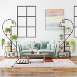 2PCS metal plant rack with 6 metal hooks 43234307