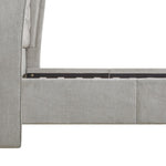 ZUN Fontana Wingback Upholstered Platform Bed Frame, Queen, Silver Grey Polyester B2719P238217