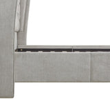 ZUN Fontana Wingback Upholstered Platform Bed Frame, Queen, Silver Grey Polyester B2719P238217