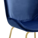Blue and Gold Solid Back Side Chairs B062P185660