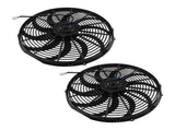 2X 16 IN Electric Radiator Cooling Slim Fan Assembly 12V 120W Universal Fitment 53338219