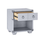 ZUN 1 Drawer Nightstand with One Open Compartment in Gray Finish B016P256488