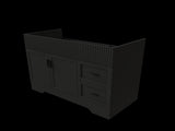 42 Inch Modern Bathroom Vanity with 2 Drawers, Vertical Grain MDF Cabinet with Soft-Close Doors and W509P493623