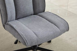 ZUN Armless Desk Chairs with Wheels Office Chair Vanity Chair with Technical Cloth Adjustable Swivel W2725P207702