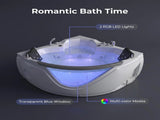59" light luxury double corner whirlpool bathtub, 20 sets of multi-directional massage nozzles, W3605P566240