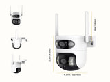 Dual eye gun ball linkage monitoring camera, panoramicdetail dual camera, high-definition security 72676267