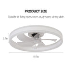 ZUN Ceiling Fan with Lights Dimmable LED W1340P176451