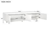 ON-TREND Graceful TV Stand Arch Cabinets for TVs Up to 78'', Minimalist Entertainment Center WF325999AAK