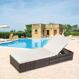 ZUN Oshion Outdoor Leisure Rattan Furniture Pool Bed / Chaise -Grey 69458607