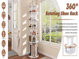 Rotating Shoe Rack Tower, 6-Tier Spinning Shoe Rack, Free Standing 360&deg Revolving Shoe Organizer, W2699P270163