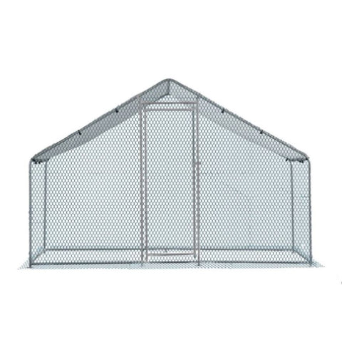 6.5 x 10 ft Large Metal Chicken Coop, Walk-in Poultry Cage Chicken Hen Run House with Waterproof 08931110