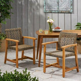 ZUN HAMPTON WOOD AND WICKER DINING CHAIR 60400.00