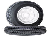Set of 2 ST175/80D13 Trailer Tires and Wheel Assembly, DOT Approved- Highway Legal,6-Ply Heavy Duty, W1364P445944