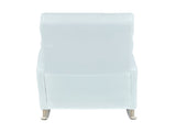 Chenille Upholstered Rocking Chair with Metal Legs and Side Storage Pocket Modern Comfort & 60836543
