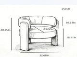 Modern Accent Chair, Contemporary Boucle Fabric Accent Armchair Comfy Upholstered Leisure Single 02006085