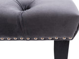 Heng Ming Upholstered Tufted Ottoman , Velvet Dining Bedroom Footrest Stool Accent W212P300163