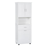 ZUN Tall Bathroom Cabinet with Laundry Basket, Large Space Tilt-Out Laundry Hamper and Upper 38181929