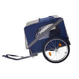 ZUN Dog Bike Trailer, Breathable Mesh Dog Cart with 3 Entrances, Safety Flag, 8 Reflectors, Folding Pet W321P205608