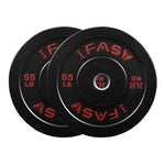 ZUN Weight Plates, Rubber Bumper Plates, 2 Inch Steel Insert 55lb Bundle Options Available for Home Gym 74963763