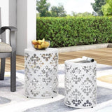 Metal S/2 end table 73604.00WHI