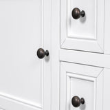 Cambridge Series Ample Storage Vintage Console Table with Four Small Drawers and Bottom Shelf for 63723924