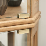 Corner Glass Cabinet Lighted Curio Cabinet Corner Display Case for Living Room, Curio Cabinet, W2275P194430