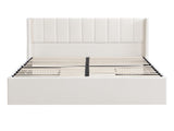 Large-capacity upholstered storage bed with drawers,Beige,Queen N769P385612B