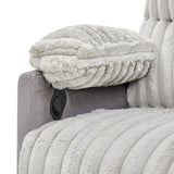 Bocaton Wide Wale Corduroy Upholstery Manual Recliner, Gray T2574P245445