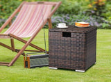 40*40*57cm Iron Frame Gas Bottle Storage Rattan Side Table Brown Gradient 66729622