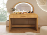 39" Makeup Vanity Table with Mirror Touch Screen Lighted Mirror, Dressing Table with Drawer for N704P196658N