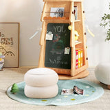 (SKU08675722Storage Ottoman, Round Teddy Velvet Footrest with Tray, Macaron-Shaped Stool, Modern 62629266