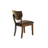 Set of 2pc Side Dining Room Walnut Finish Solid wood Dark Chocolate Fabric Upholstered Modern B011P214576