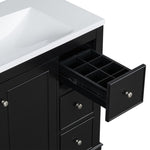 ZUN [Cabinet Only] 36" Black Bathroom vanity N729P179571B