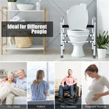 Steel safety toilet railing with multiple adjustable gears 22707637