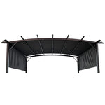 ZUN 12x9 Ft Universal Outdoor Pergola Replacement Canopy Cover,Grey [Sale to Temu is Banned.Weekend can 00144227