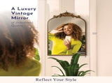 Filigree 20x30 Gold Arched Large Wall Mirror for Bathroom or Living Room 82430139