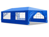 10'x20' Outdoor Party Tent with 6 Removable Sidewalls, Waterproof Canopy Patio Wedding Gazebo, Blue 53823303