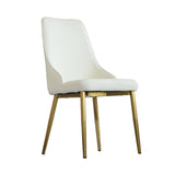 Modern PU sponge-filled dining chair, solid wood metal legs, suitable for restaurants, living rooms W1535119452