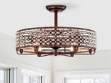 Dia 26.8 inch Chandelier Ceiling Fan ,Crystal Shade Ceiling Fan with Remote Control,3 ABS W1592P165561