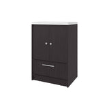 Sinclair Freestanding Bathroom Vanity with Sink, Two Doors and Bottom Drawer, Wengue B128P314809
