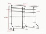 6-Tier Over Washer and Dryer Storage Shelves, Adjustable Laundry Room Organizer with Hanger Rod & 44446386