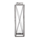 ZUN DEBORAH 22"H STAINLESS STEEL LANTERN 72183.00SIL