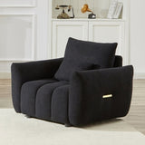 MH36.8'' Teddy Fabric Sofa, Modern Lounge Chair for Apartment, Office, Living Room and Bedroom black W1193P314001