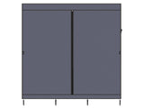 71" Portable Closet Wardrobe Clothes Rack Storage Organizer with Shelf Gray 67325725