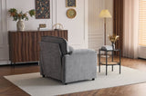 Single Chair 38 Inch Oversized Reading Chair Comfortable Cushioned Lounge Armchair Soft Chenille W1829P265024