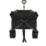 Collapsible Folding Wagon 300L,49" Extra Long Collapsible Wagon with Tailgate, All-Terrain 7"x 4" W321P297098
