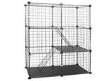 Cat Cage DIY Indoor Pet Home Small Animal House Detachable Playpen with 3 Doors 3 Tiers for Kitten 93791936