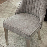Rayon Cloth Flocking Chenille Dining Chairs Channel Kitchen Dinner Chair Comfy Fabric Upholstered 09269863