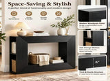 Modern Square Open-Frame Console Table with Side Storage Shelves, RGB LED Lights, APP & Remote 69665592